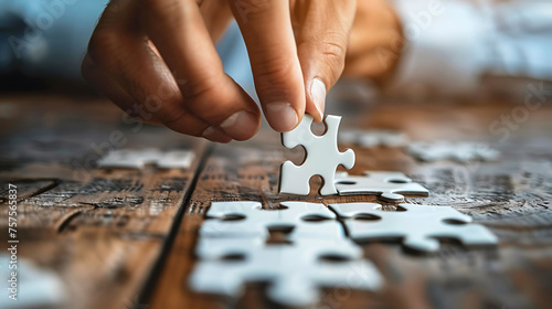 A person solving a tough puzzle, showing how to fix problems in business photo