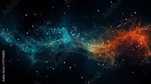 Abstract digital dark background. Applicable for education, science and technology. photo