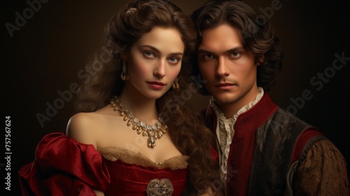 Renaissance Revival Pair in Renaissance-Inspired Costumes Channeling History photo