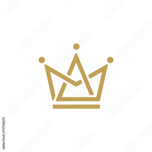 Initial letter A and M with crown logo concept, vector logo design template