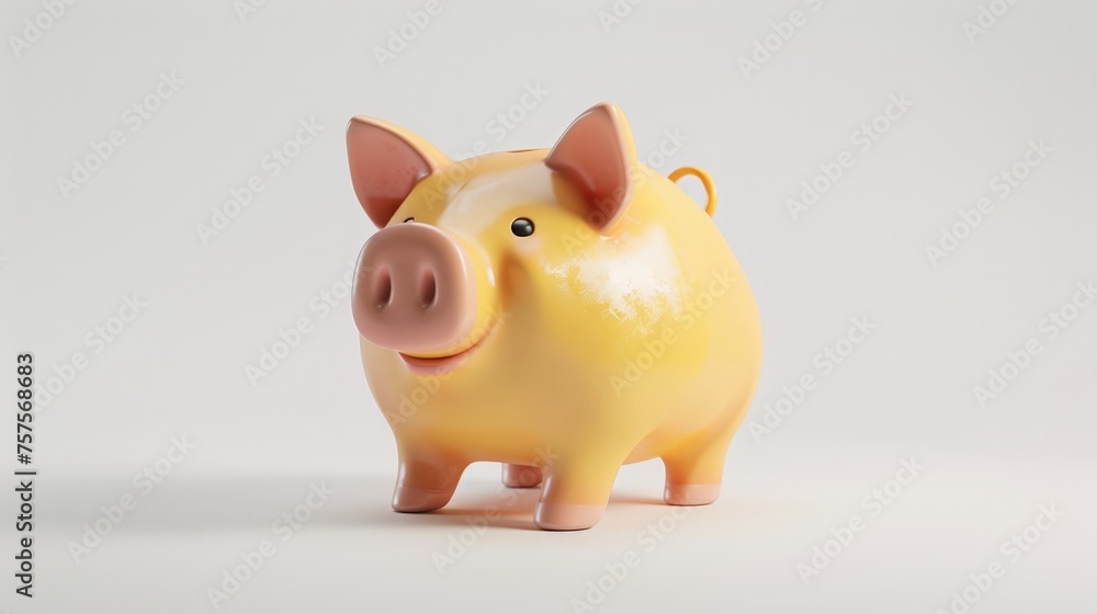 Piggy bank on white Piggy bank on white