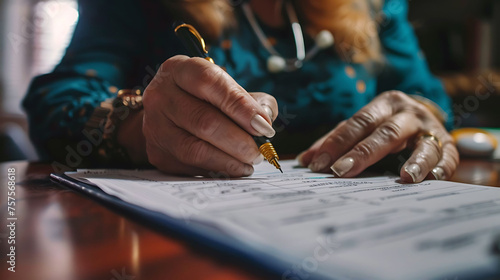 A Personal Care Aide Documenting care activities, observations, and client preferences to maintain accurate records and ensure continuity of care photo