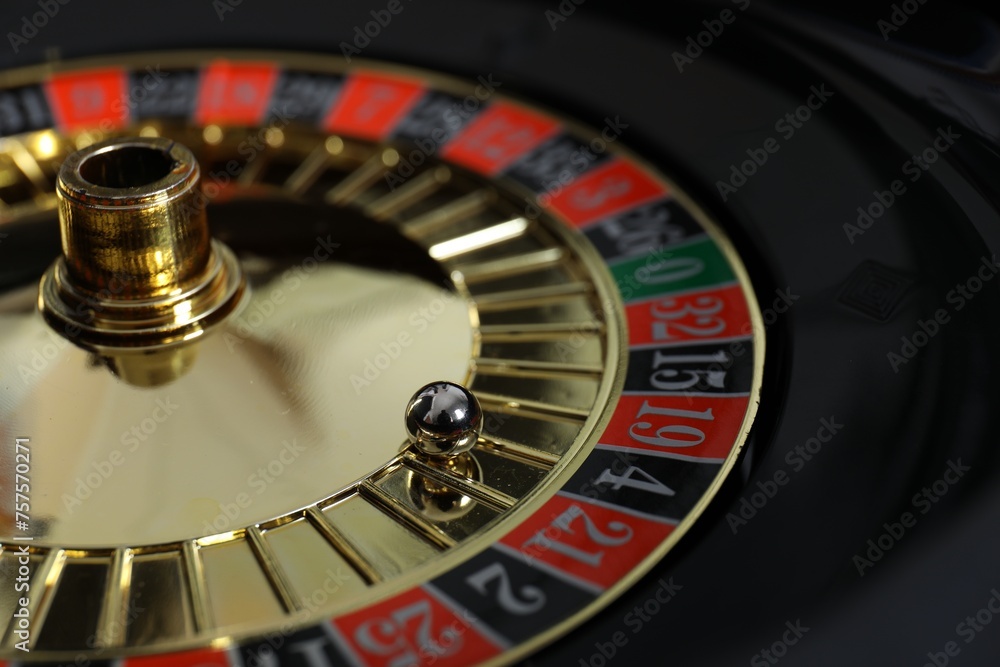 Roulette wheel with ball, closeup. Casino game Roulette wheel with ball, closeup. Casino game