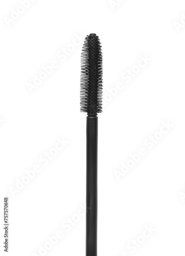 One mascara applicator isolated on white, top view. Makeup product