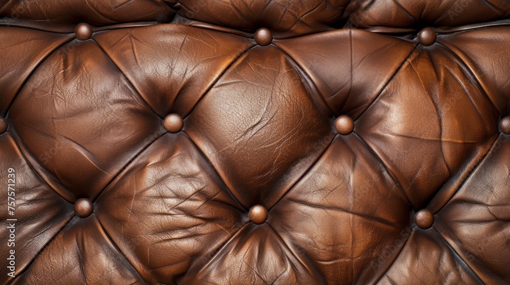 Naklejka premium Seamless Upholstery with Rhombic Stitching and Buttons