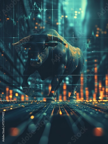  Illustration of a Bull Market on the Stock Exchange