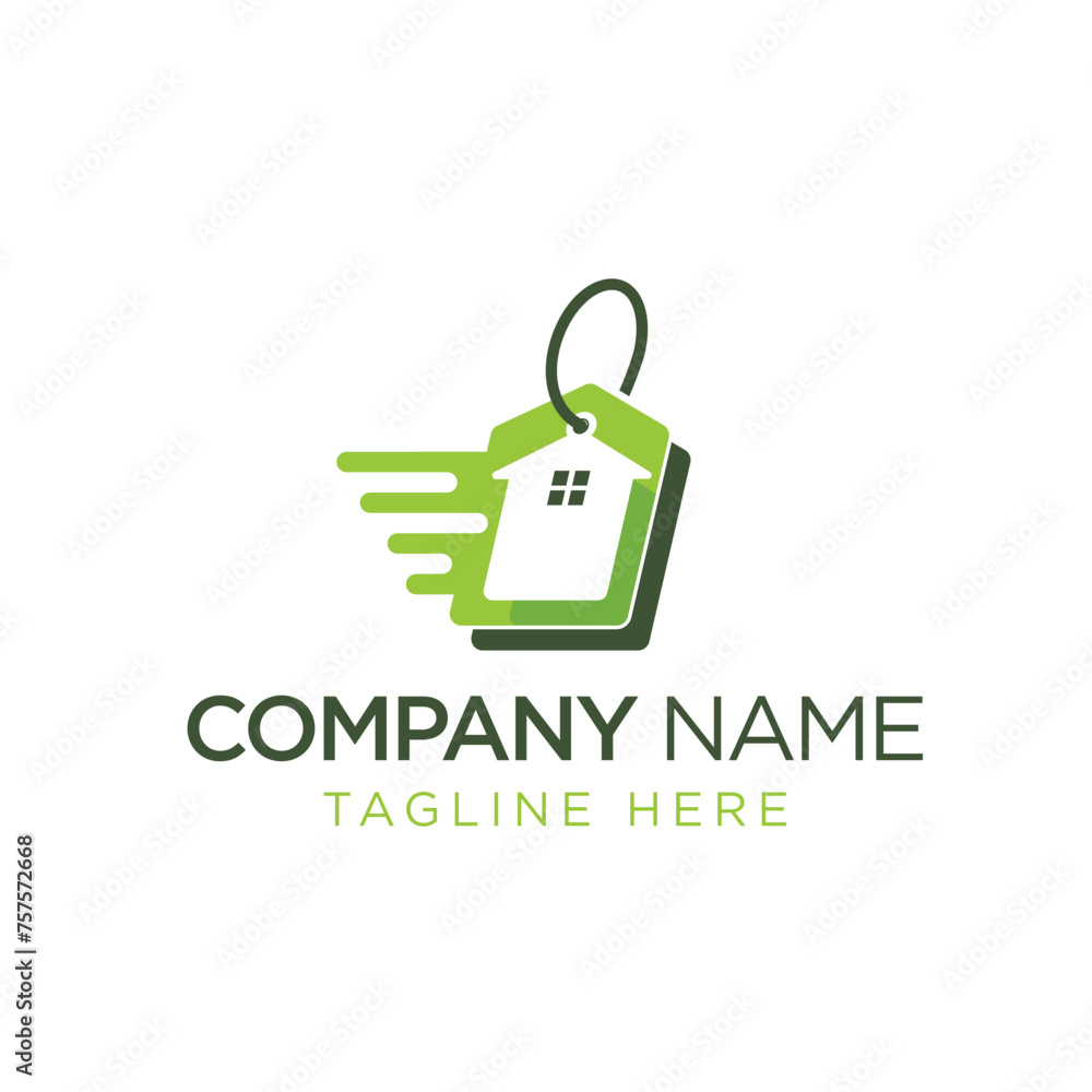 Super fast house sale logo design vector concept Super fast house sale logo design vector concept