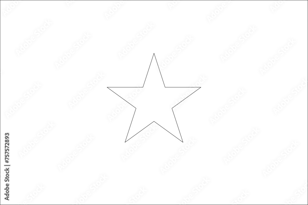 Somalia flag - thin black vector outline wireframe isolated on white background. Ready for colouring. Somalia flag - thin black vector outline wireframe isolated on white background. Ready for colouring.