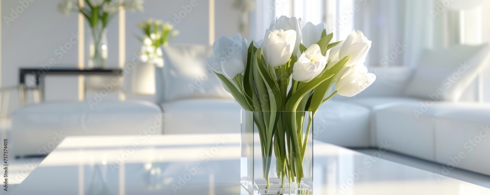 white tulips. white tulips.