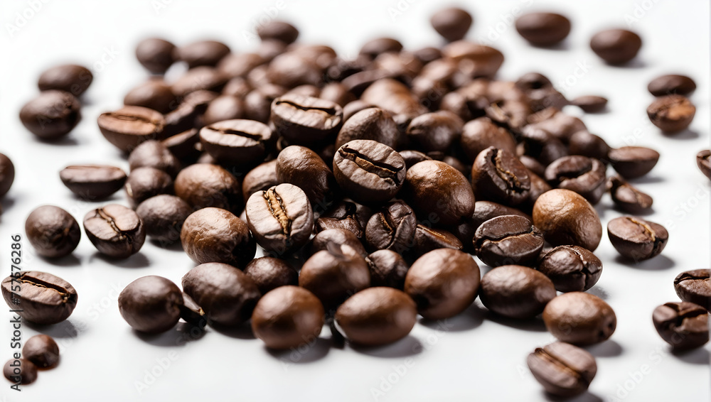 Instant Coffee Beans on White Background Top View of Isolated Coffee Pile of Powder Instant Coffee Beans on White Background Top View of Isolated Coffee Pile of Powder