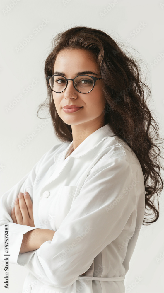 Take digital photos of a psychologist on the white background Take digital photos of a psychologist on the white background