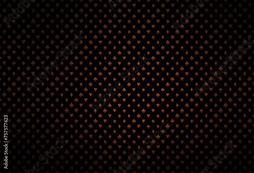 Dark yellow, orange vector background with cards signs.