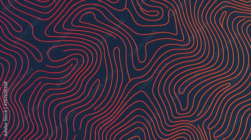 abstract topographic wave lines backdrop, crimson contour pattern on dark surface abstract topographic wave lines backdrop, crimson contour pattern on dark surface