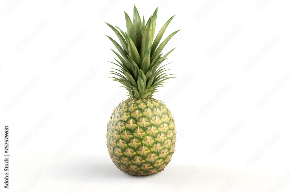 Fresh Pineapple Isolated on White Background - Ideal for Healthy Eating Concepts Fresh Pineapple Isolated on White Background - Ideal for Healthy Eating Concepts