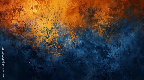 Glowing amber and navy blue textured background, representing warmth and depth. photo