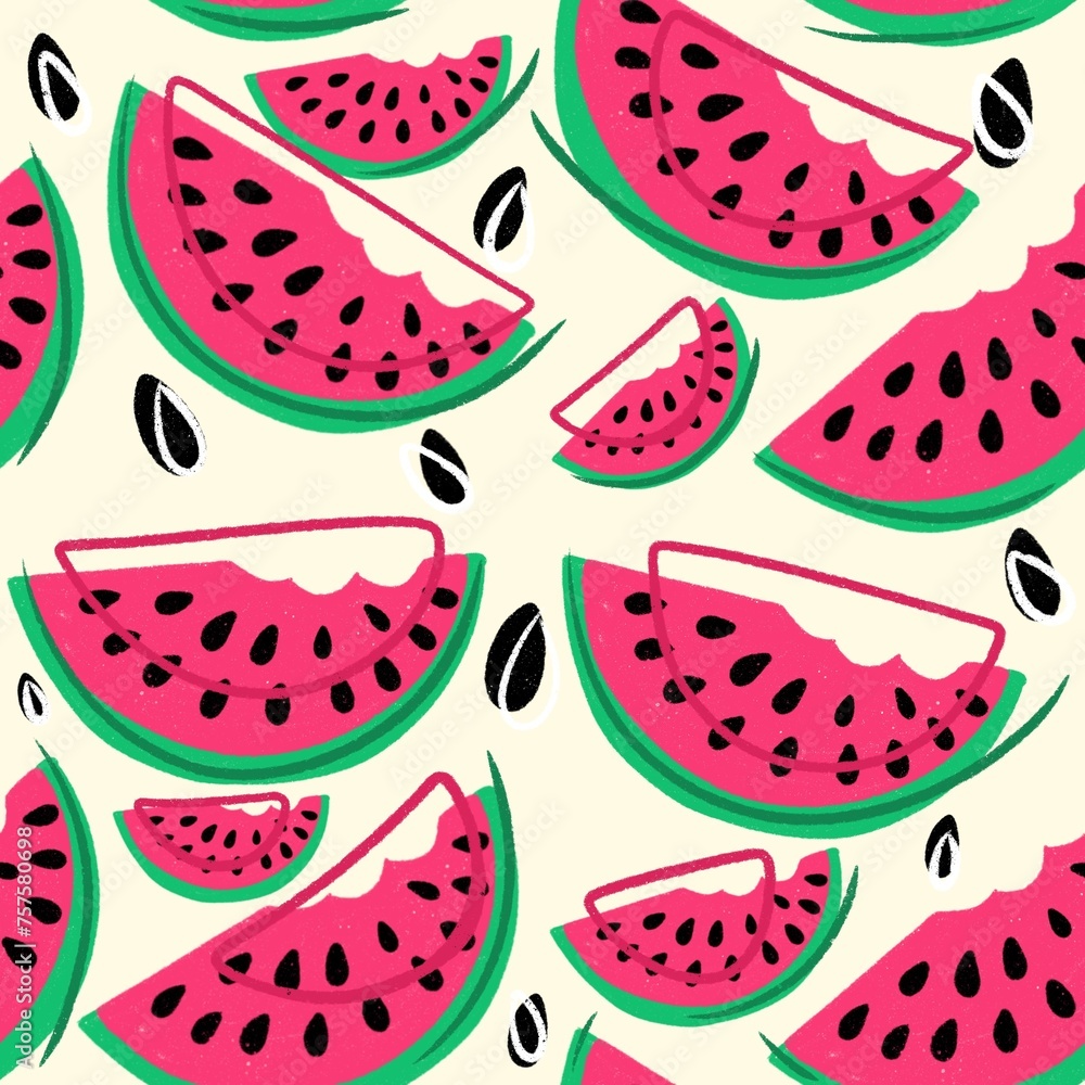 seamless pattern with watermelon seamless pattern with watermelon