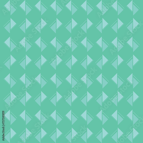 Triangles and lines pattern on green background