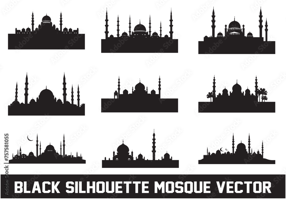 set of silhouettes set of silhouettes