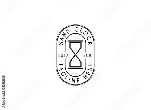 hourglass logo vector illustration design, simple logo for branding, company, store , business