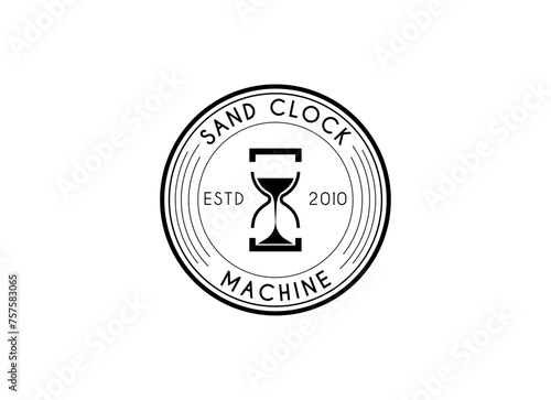 hourglass logo vector illustration design, simple logo for branding, company, store , business