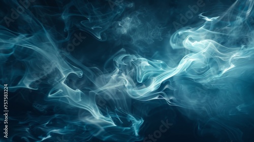 Mystical abstract art with ethereal smoke and light effects in dark tones.