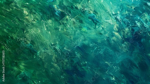Abstract Blue and Green Brushstroke Background