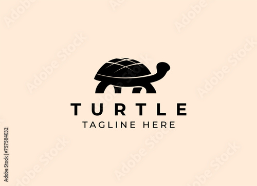 Turtle logo design vector. Simple turtle logo