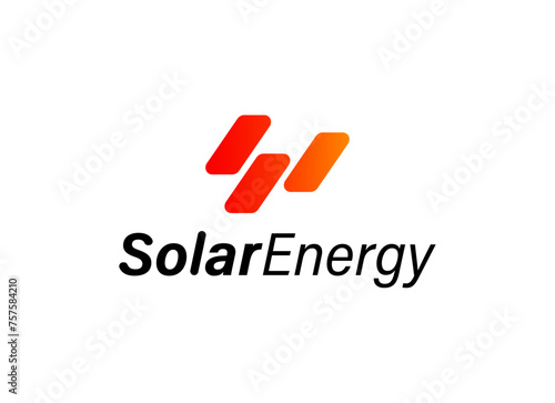 Solar panel energy logo design. Electric energy logo design