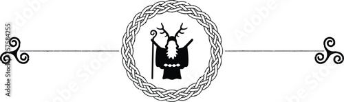 Celtic Header with Ring, Celtic Druid, Triskeles