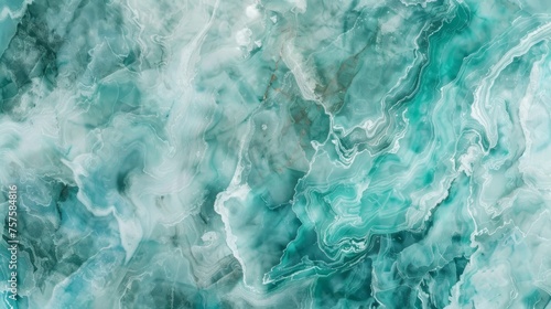 Green and Blue Marble Design Inspired by Underwater Beauty