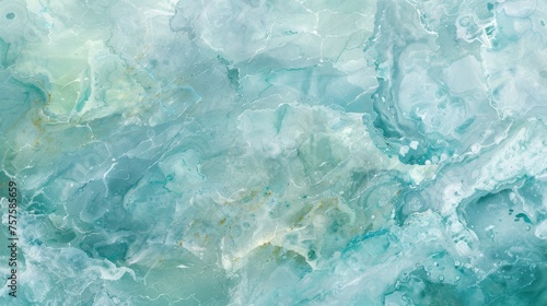 Tranquil Underwater Marble Background in Blue and Green