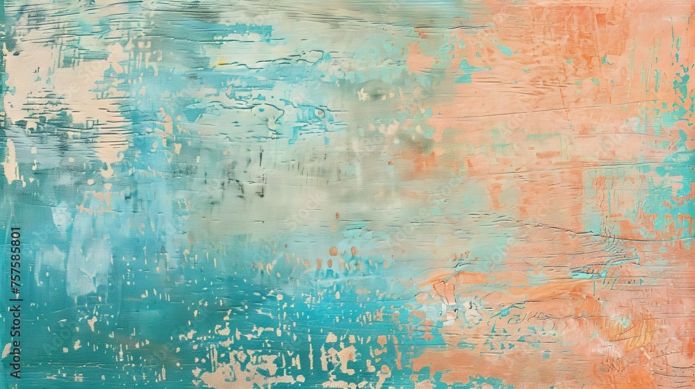 Refreshing turquoise and peach textured background, symbolizing vibrancy and warmth.