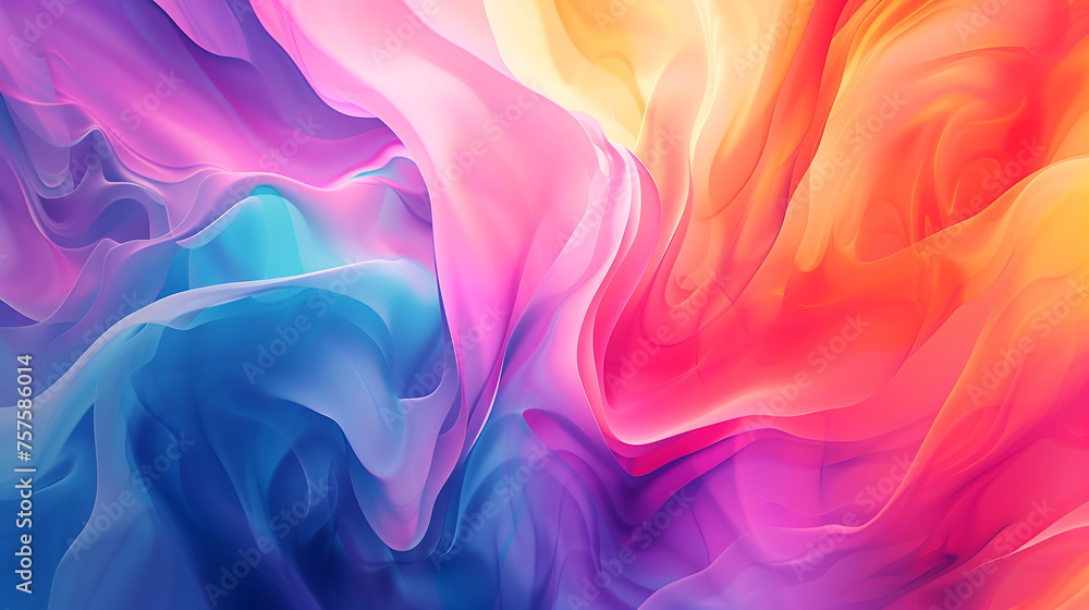 Obraz premium Bright colored background in wavy style