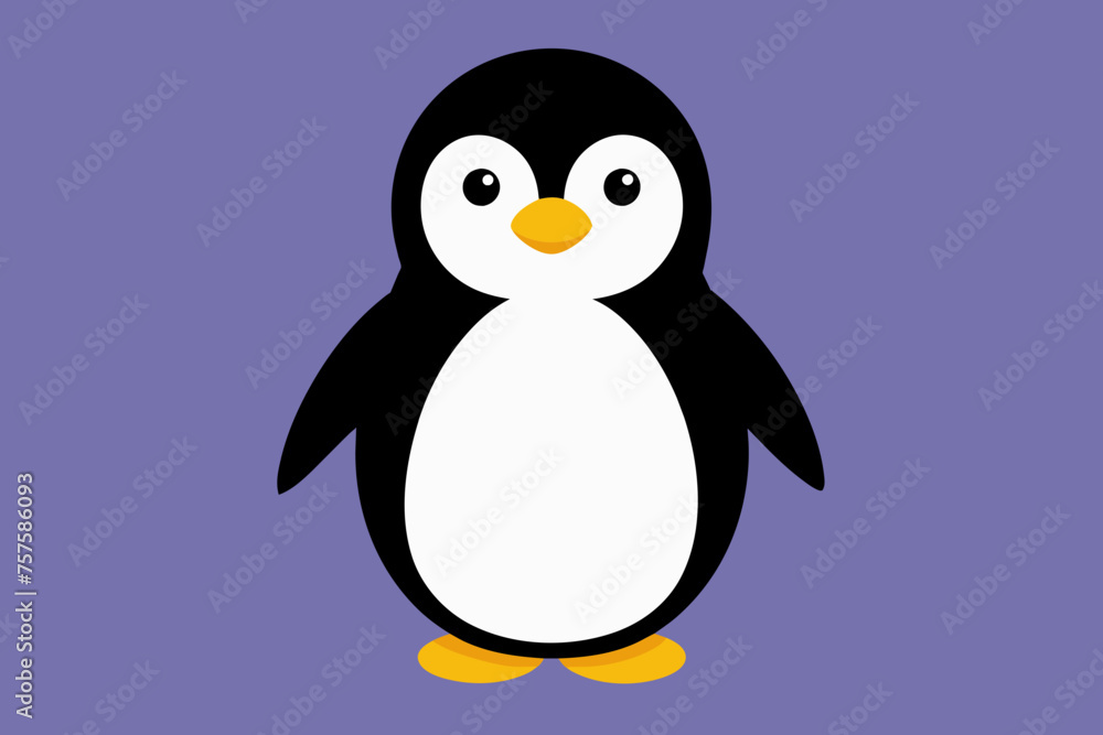 Penguin silhouette and black on white background Penguin silhouette and black on white background