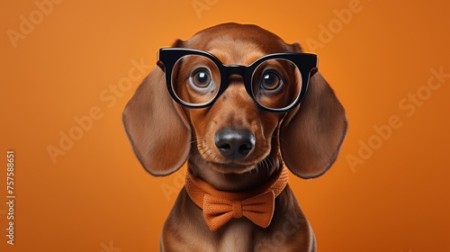 Geeky Chic Puppy with Round Glasses Melting Hearts © Muhammad