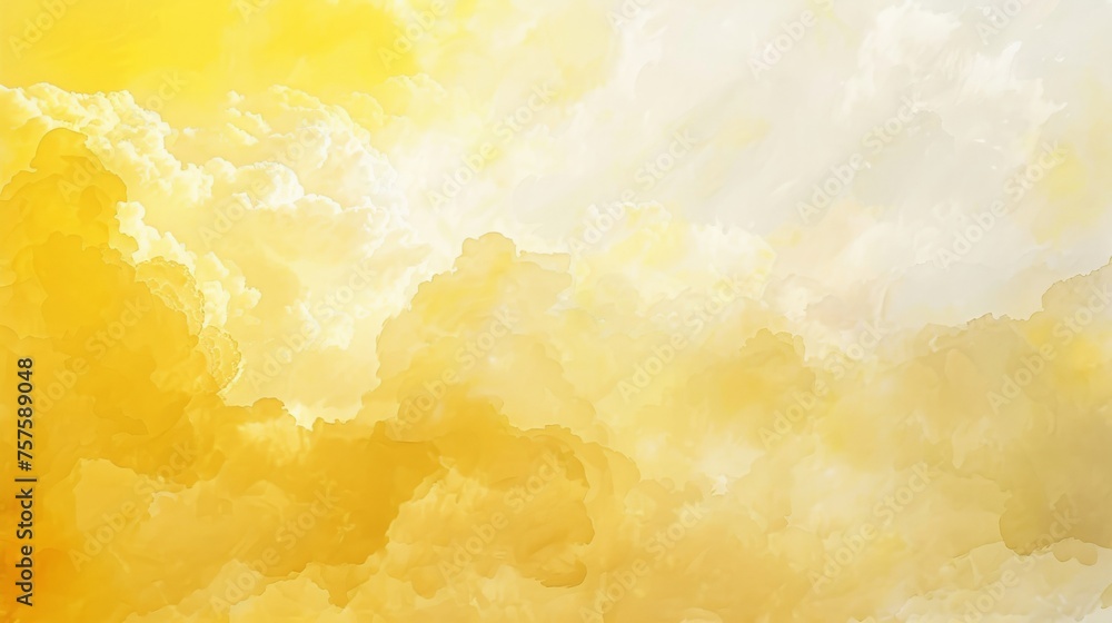 Sunny yellow and cloud white textured background, evoking optimism and clarity. - obrazy, fototapety, plakaty 