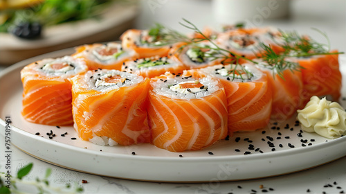 salmon with caviar