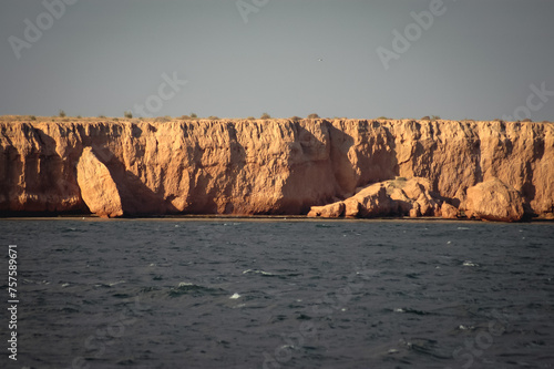 Mediterranean Sea coast near Al Jurf town, Tunisia photo