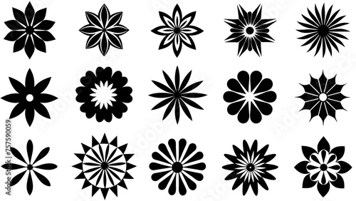 Exquisite Flower Icon Set High-Quality Vector Art for Versatile Use © Mosharef 