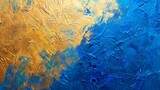 Vibrant ultramarine and gold textured background, representing ambition and success.