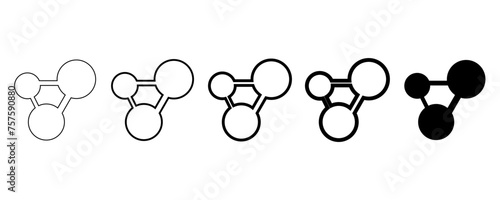 chemical structure icon in different style vector illustration.Molecula