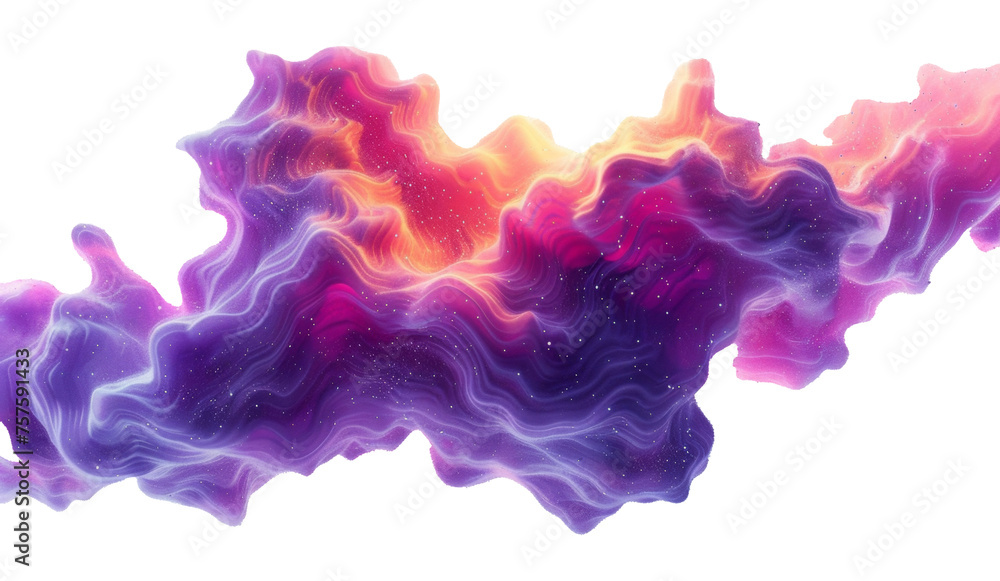 Abstract flowing wave with colors and glitter, cut out - stock png. Abstract flowing wave with colors and glitter, cut out - stock png.