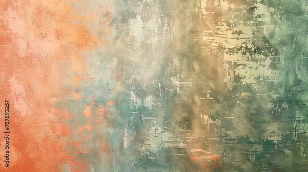 Warm peach and sage green textured background, representing softness and wisdom.