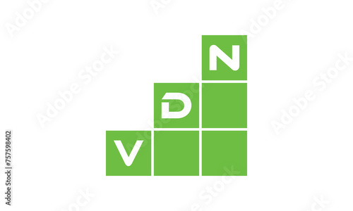 VDN initial letter financial logo design vector template. economics, growth, meter, range, profit, loan, graph, finance, benefits, economic, increase, arrow up, grade, grew up, topper, company, scale