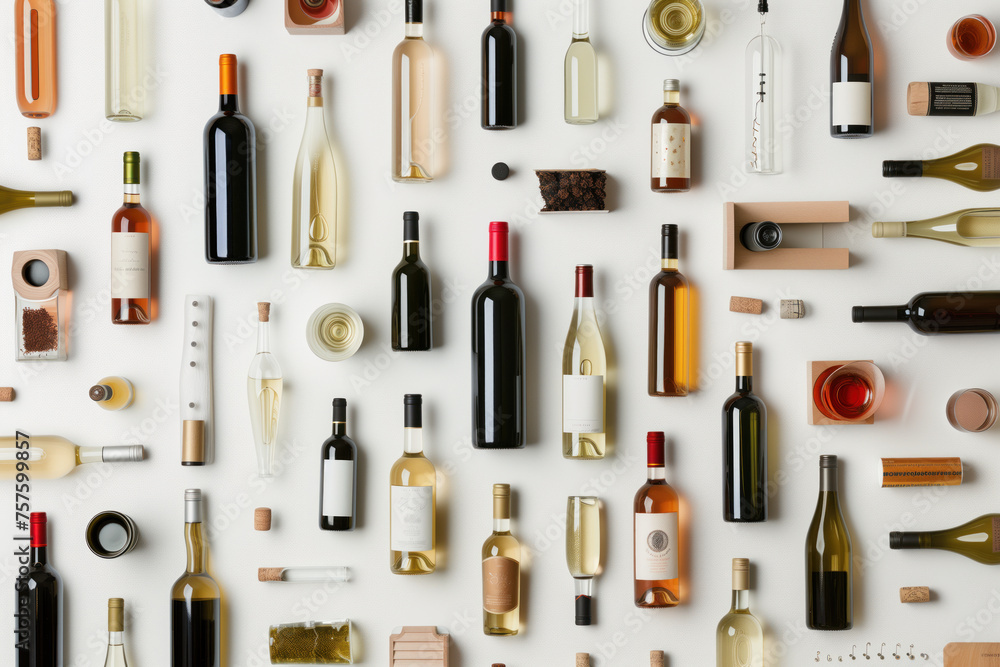 Assortment of Wine Bottles and Accessories Assortment of Wine Bottles and Accessories