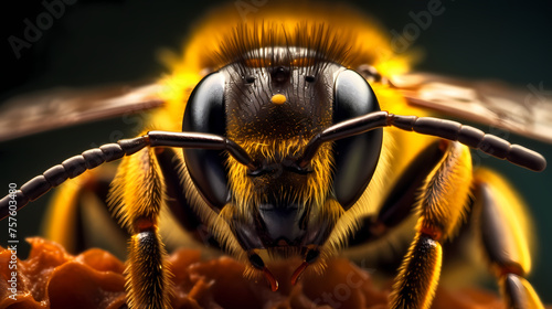 Macro photo of bee