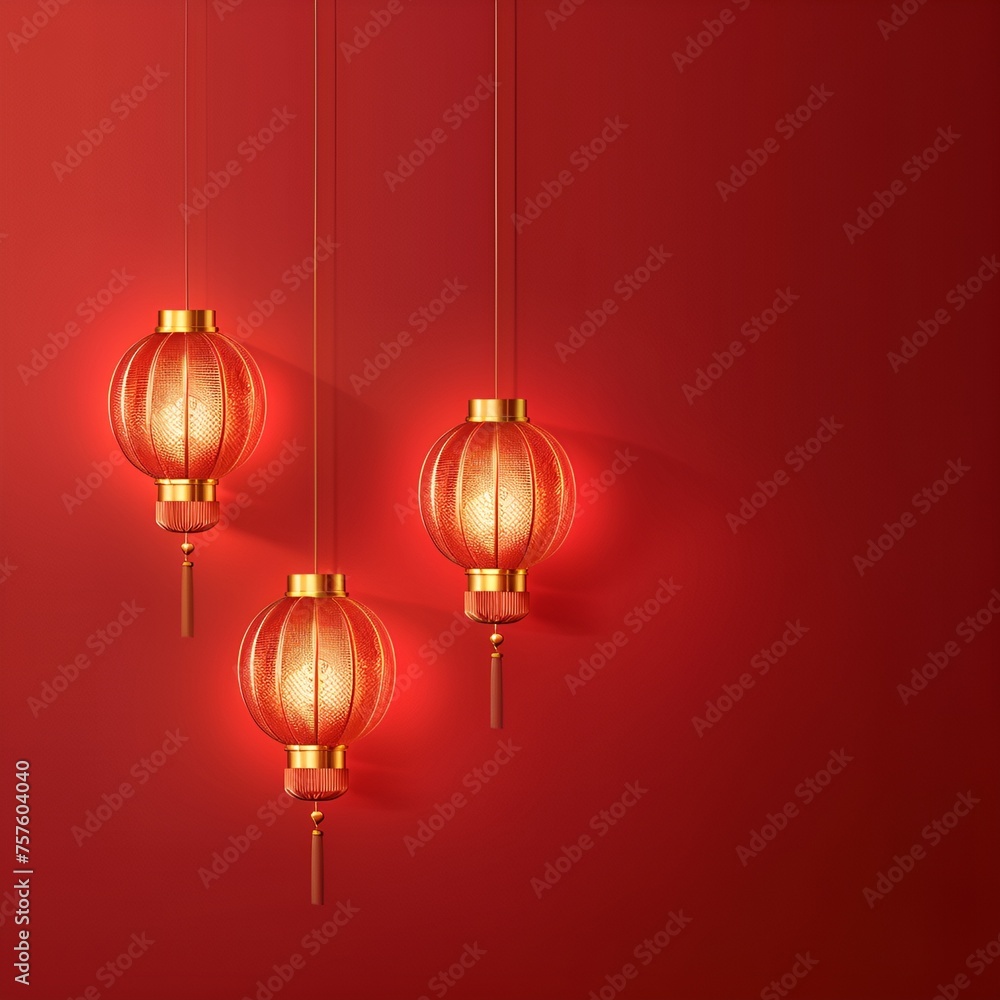 Festive Chinese Elegance on Red Background
Festive Chinese Elegance on Red Background