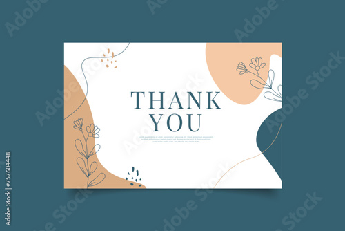 thank you crad template deisgn with abstract background photo