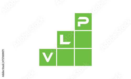 VLP initial letter financial logo design vector template. economics, growth, meter, range, profit, loan, graph, finance, benefits, economic, increase, arrow up, grade, grew up, topper, company, scale photo