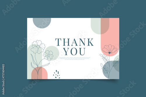thank you crad template deisgn with abstract background